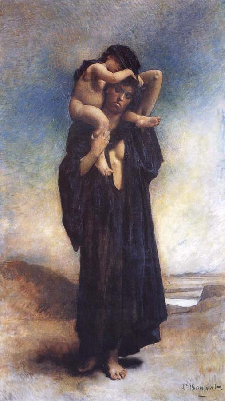 Leon Bonnat Peasant woman and her Child Sweden oil painting art